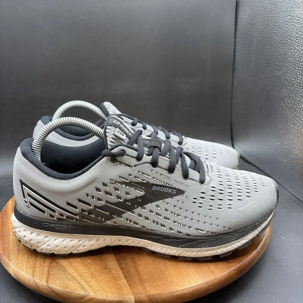 Brooks Ghost 13 Men's Size 8.5 D Running Shoes Grey Black Sneakers 1103481D040
